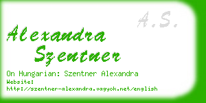 alexandra szentner business card